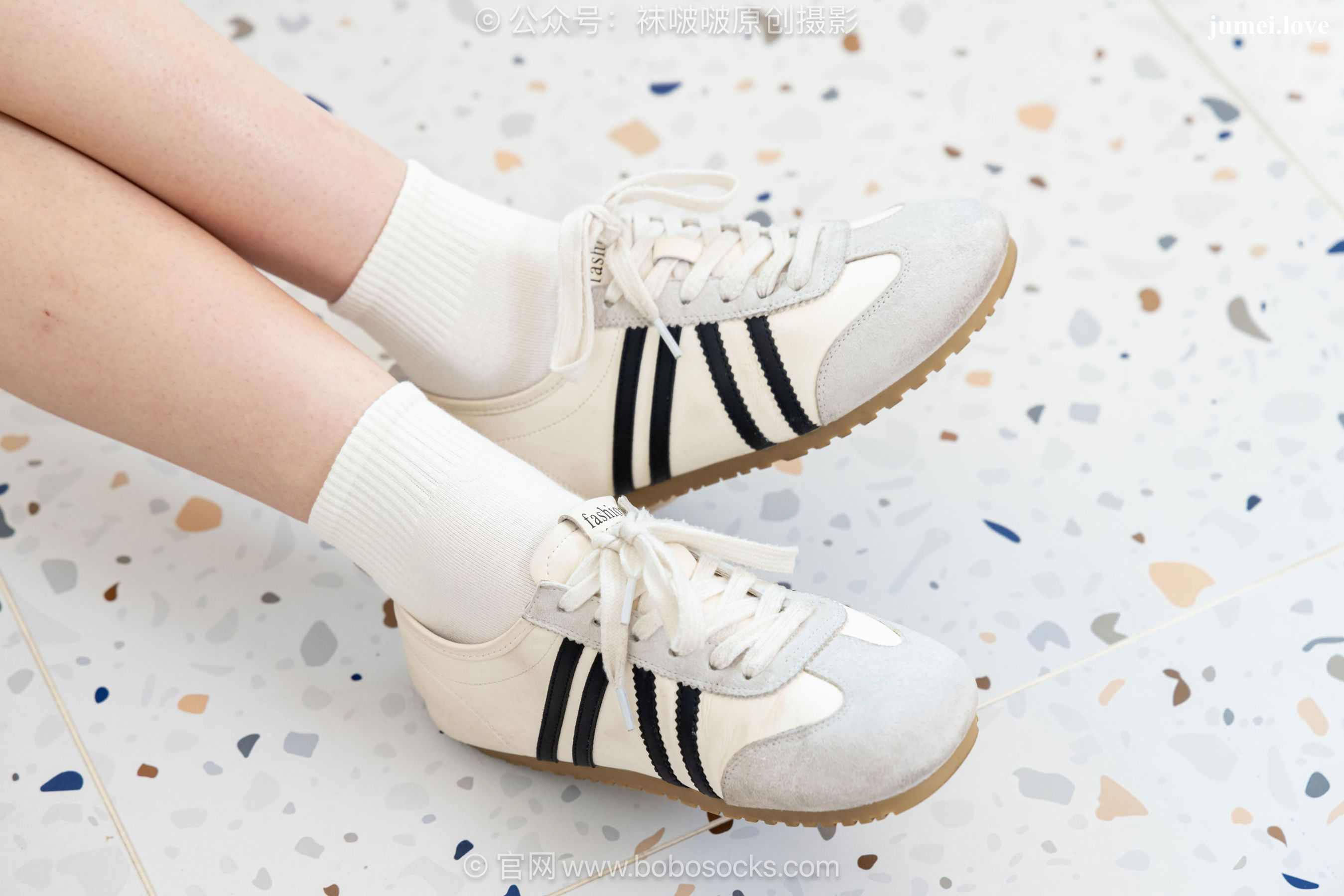 BoBoSocks袜啵啵 No.723 珍珠 - 德训鞋、纯白棉袜、裸足 第13张