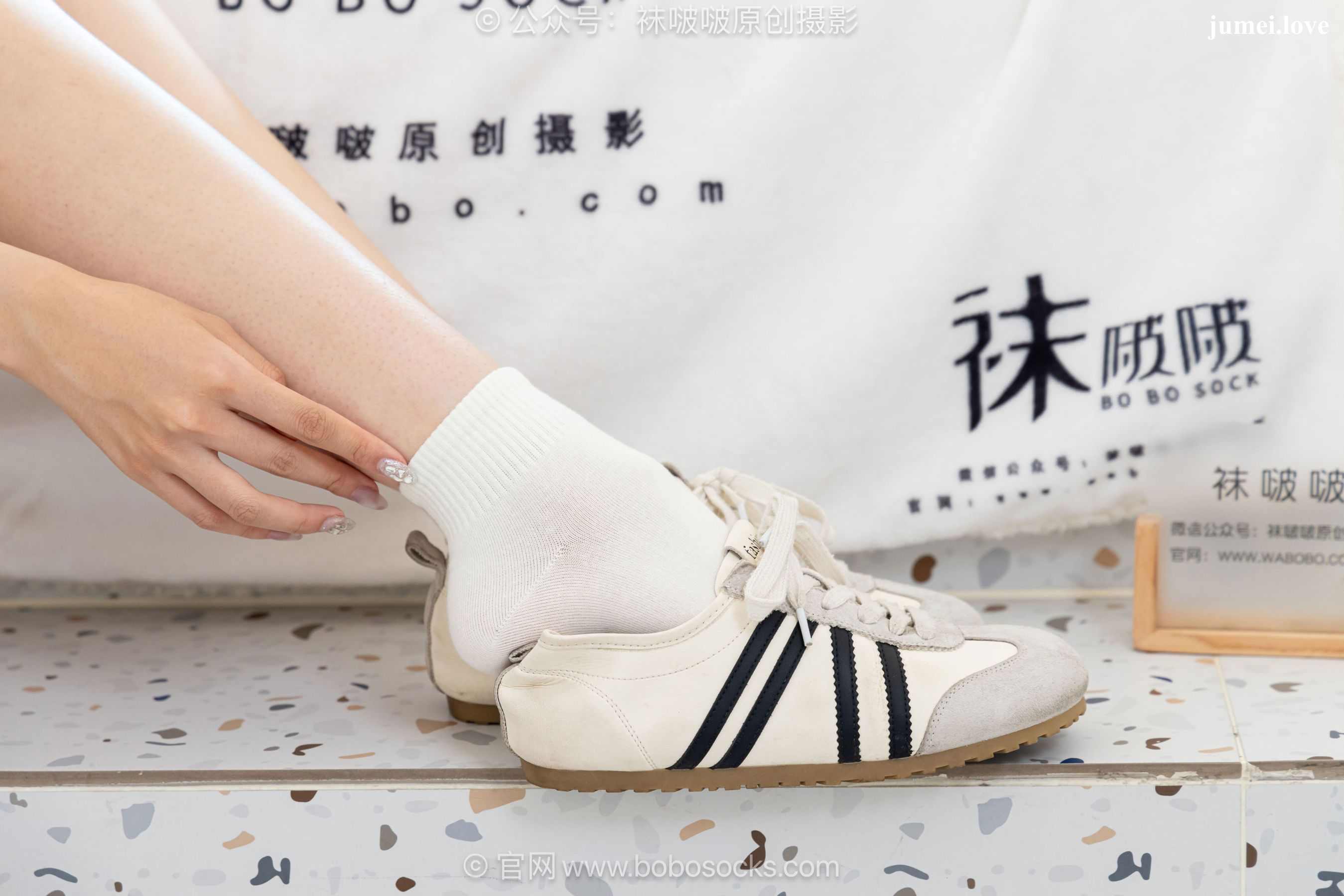 BoBoSocks袜啵啵 No.723 珍珠 - 德训鞋、纯白棉袜、裸足 第76张