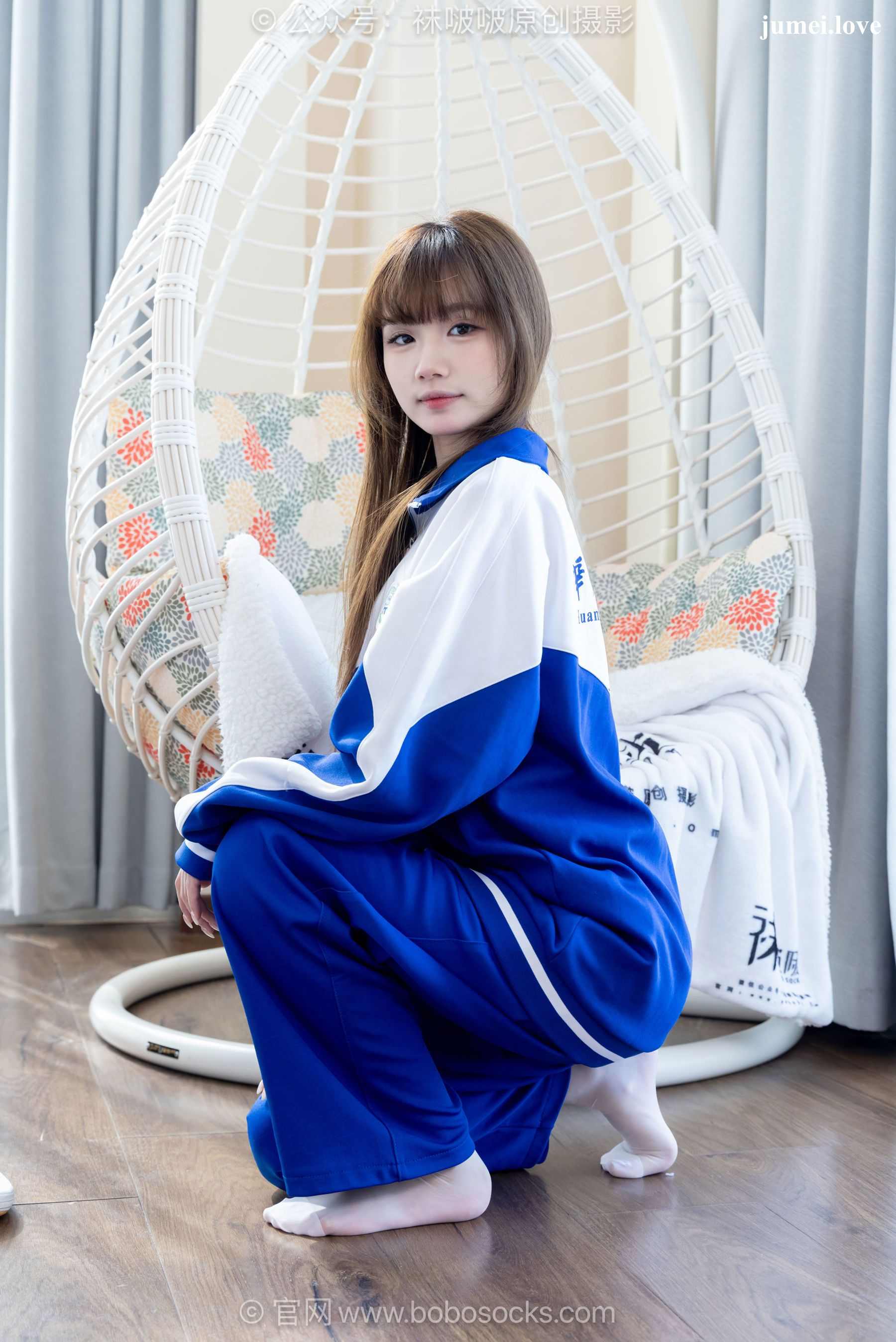 BoBoSocks袜啵啵 No.724 甜甜圈 - 白布鞋、薄白丝、裸足 第101张