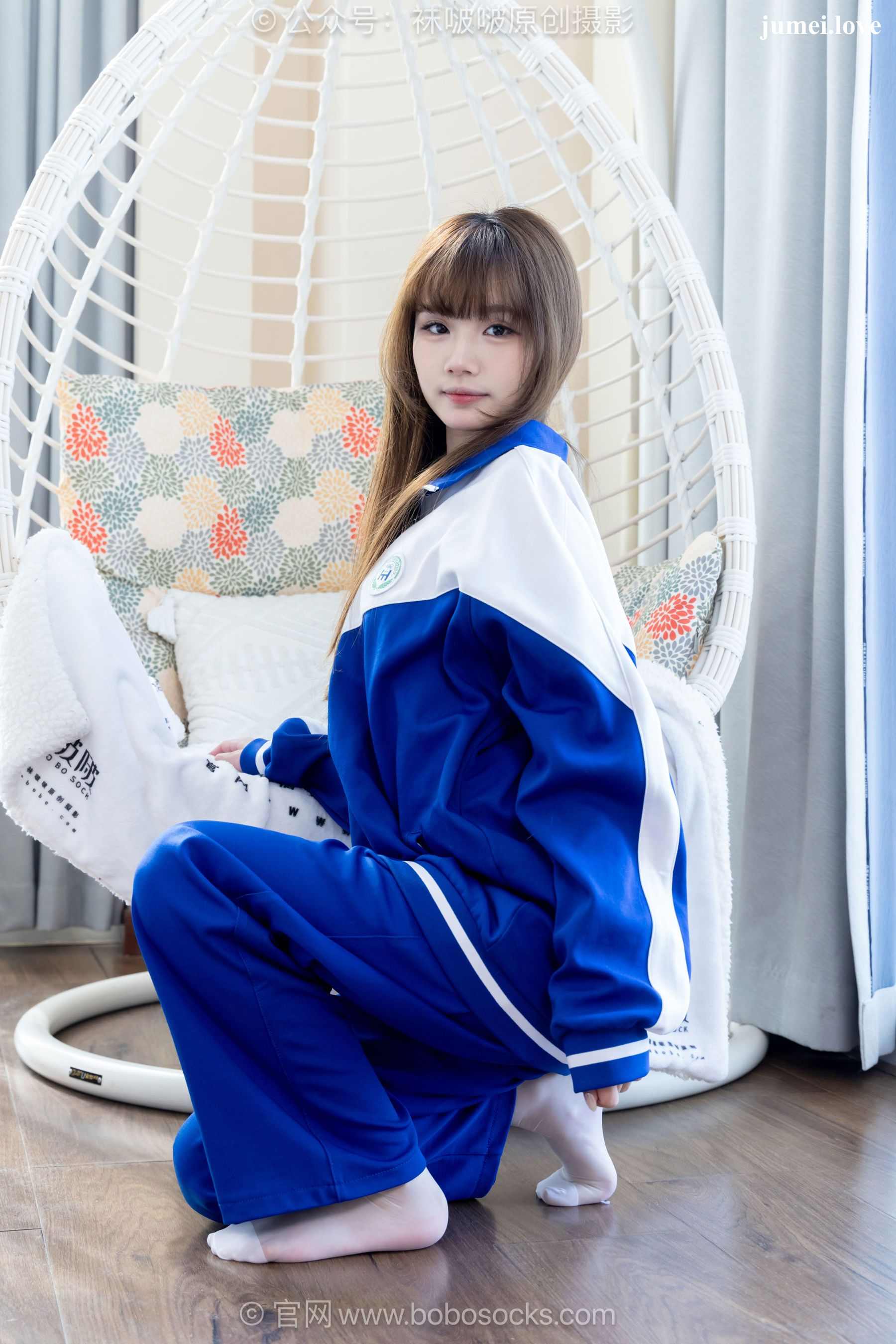 BoBoSocks袜啵啵 No.724 甜甜圈 - 白布鞋、薄白丝、裸足 第104张