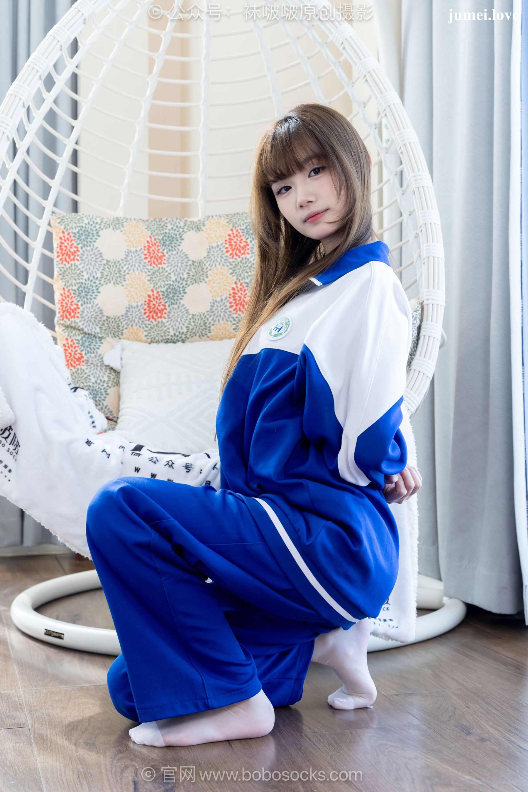 BoBoSocks袜啵啵 No.724 甜甜圈 - 白布鞋、薄白丝、裸足 第105张