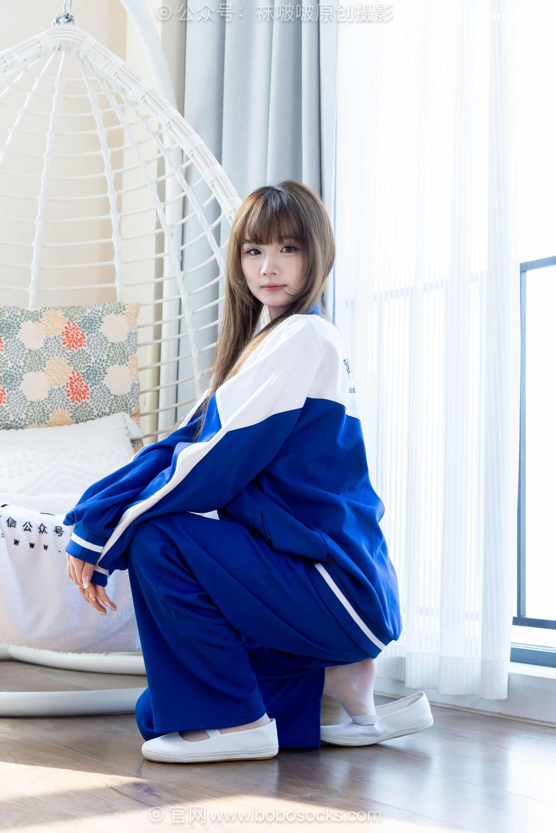 BoBoSocks袜啵啵 No.724 甜甜圈 - 白布鞋、薄白丝、裸足 第13张