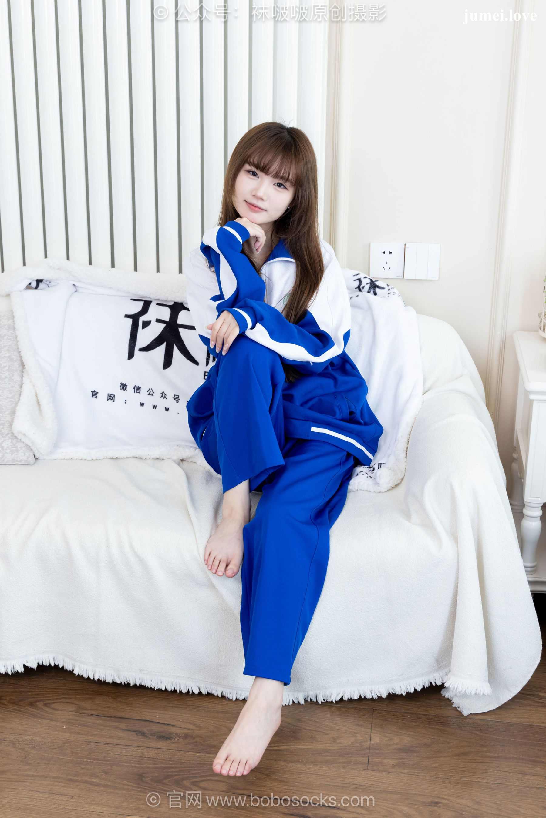 BoBoSocks袜啵啵 No.724 甜甜圈 - 白布鞋、薄白丝、裸足 第43张