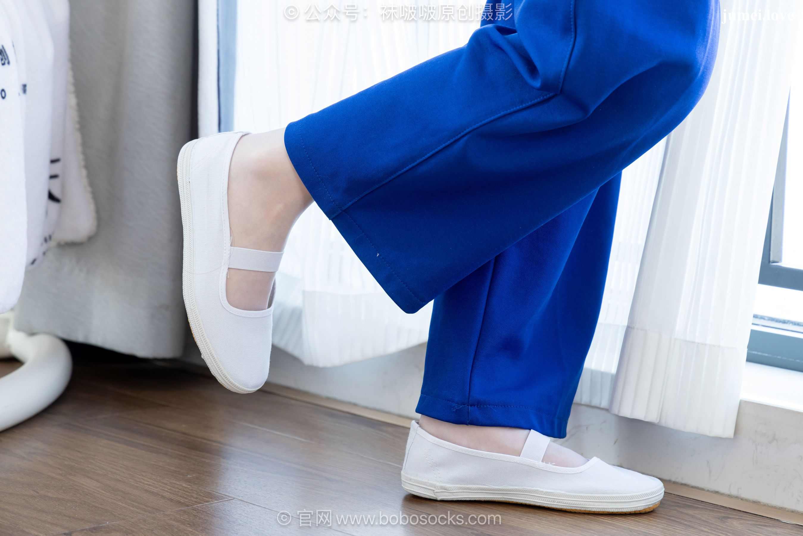BoBoSocks袜啵啵 No.724 甜甜圈 - 白布鞋、薄白丝、裸足 第67张
