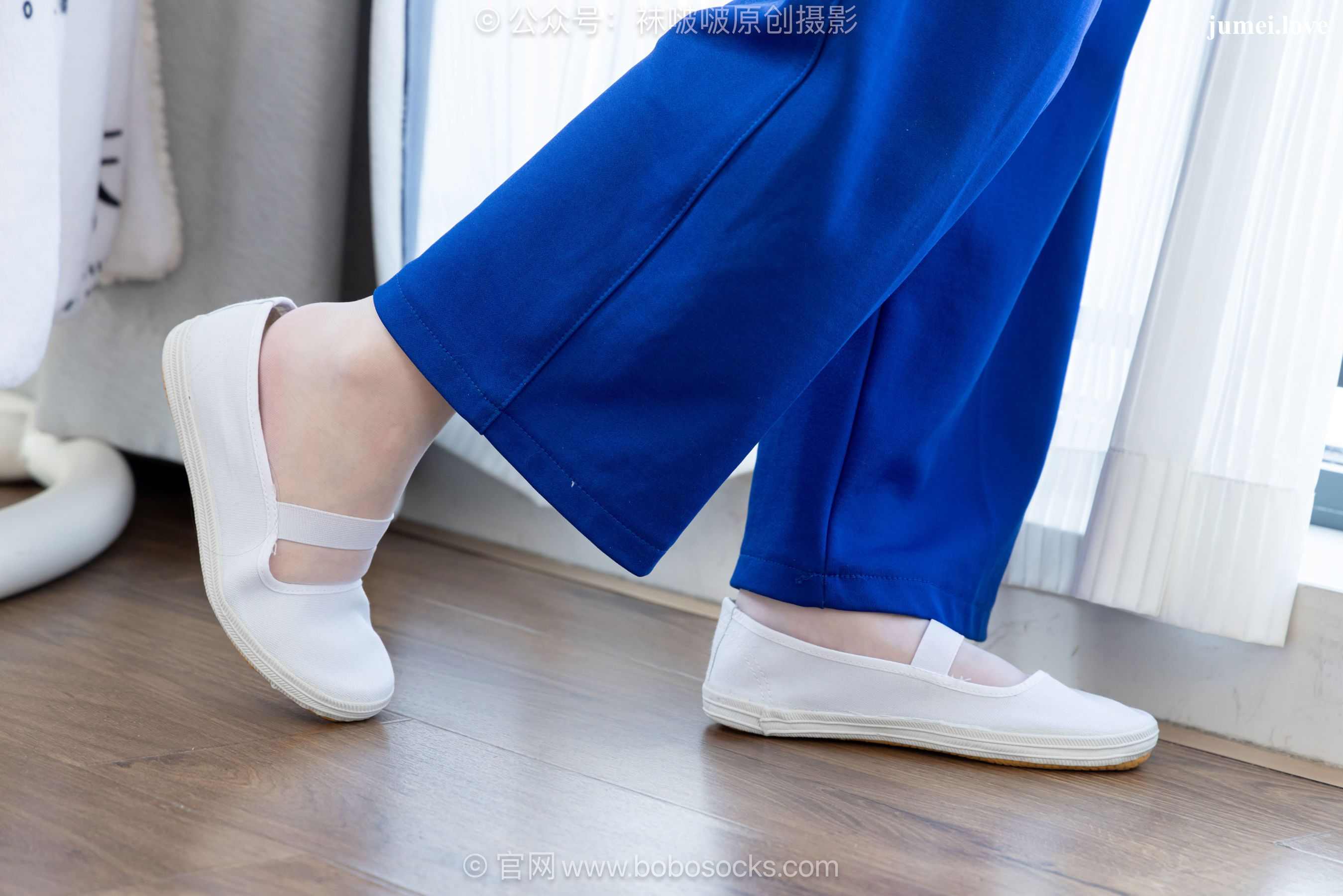 BoBoSocks袜啵啵 No.724 甜甜圈 - 白布鞋、薄白丝、裸足 第68张