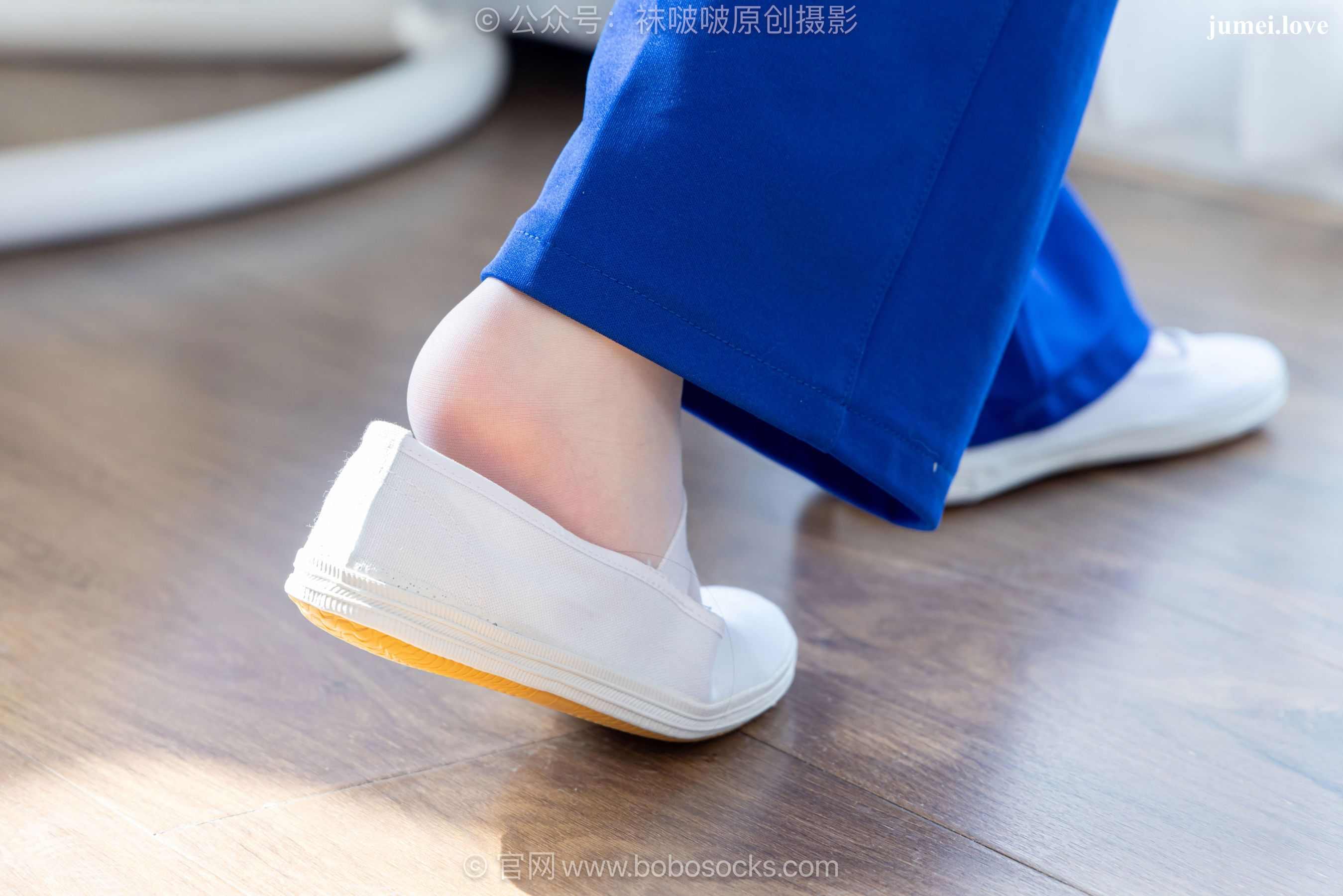 BoBoSocks袜啵啵 No.724 甜甜圈 - 白布鞋、薄白丝、裸足 第69张
