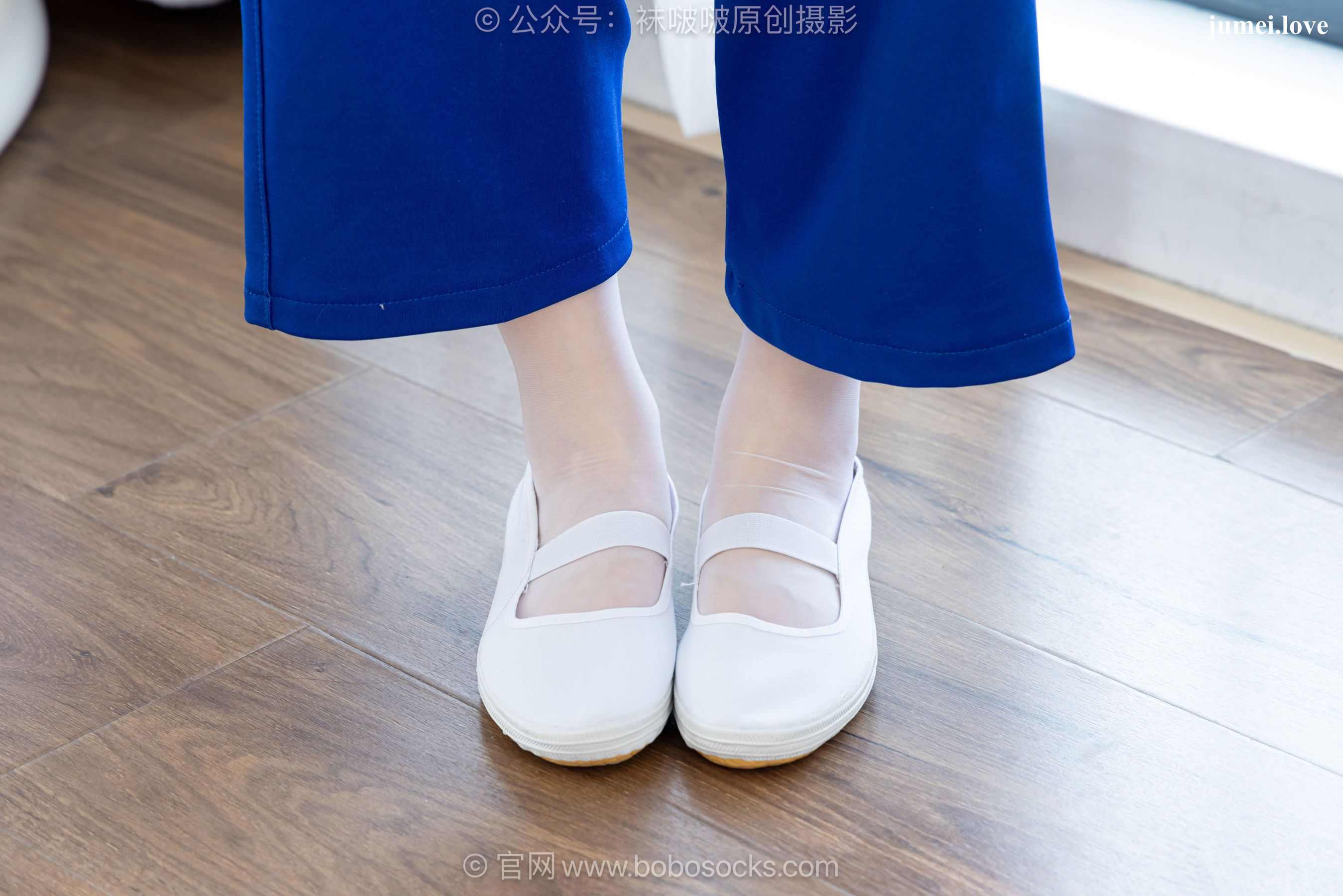 BoBoSocks袜啵啵 No.724 甜甜圈 - 白布鞋、薄白丝、裸足 第71张