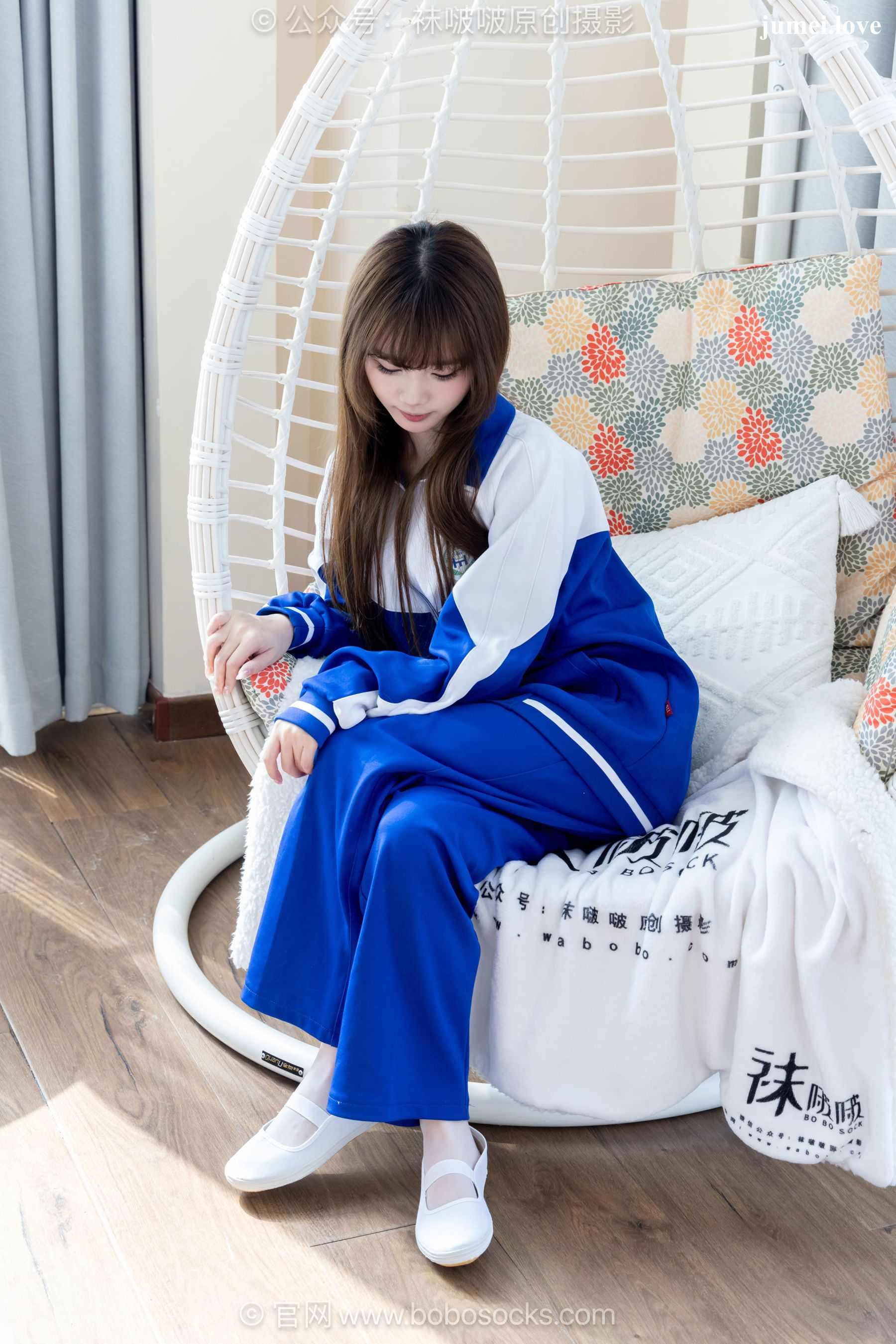 BoBoSocks袜啵啵 No.724 甜甜圈 - 白布鞋、薄白丝、裸足 第77张