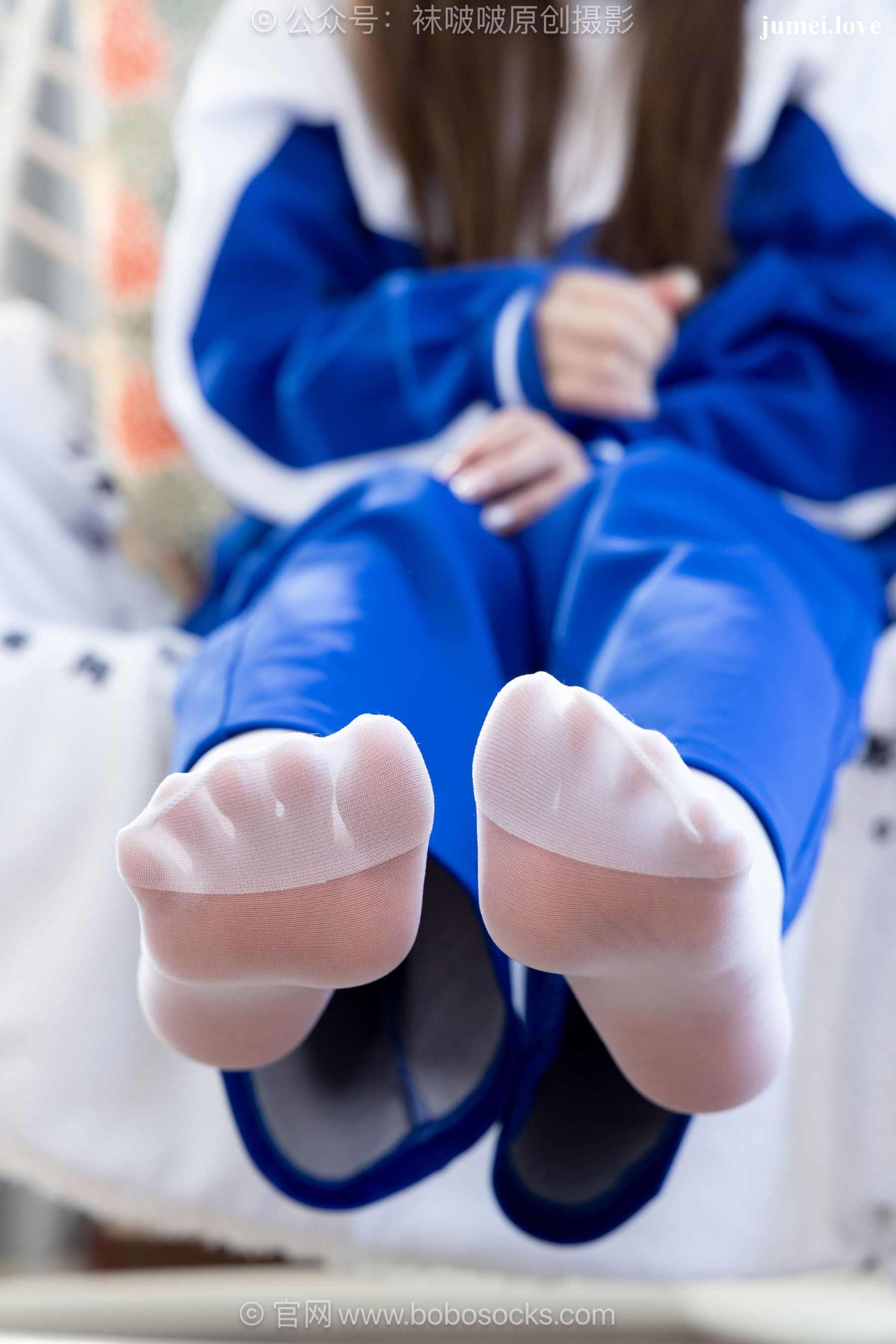 BoBoSocks袜啵啵 No.724 甜甜圈 - 白布鞋、薄白丝、裸足 第89张