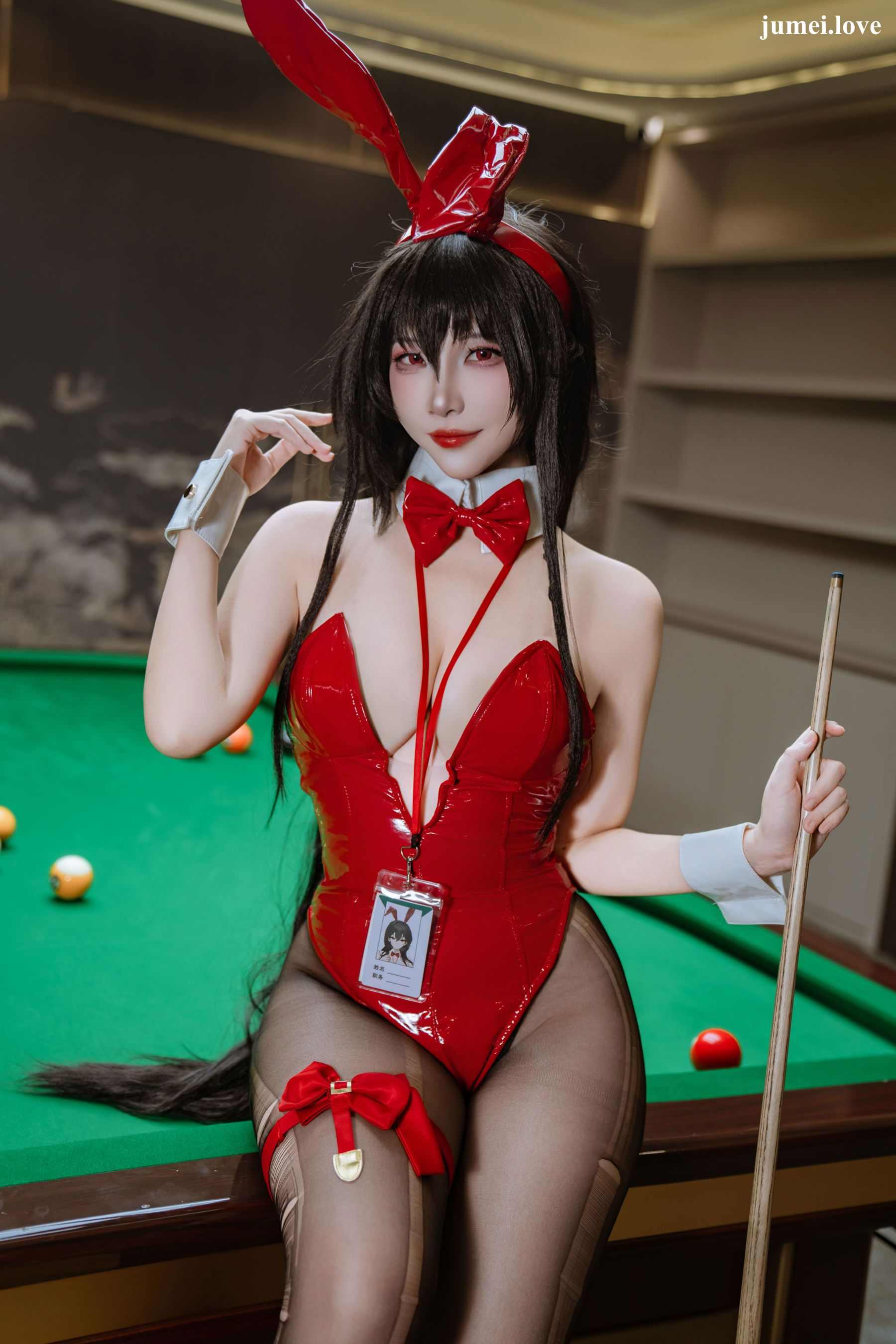 人气Coser二佐Nisa - 碧蓝航线 大凤 桌球兔女郎 第25张