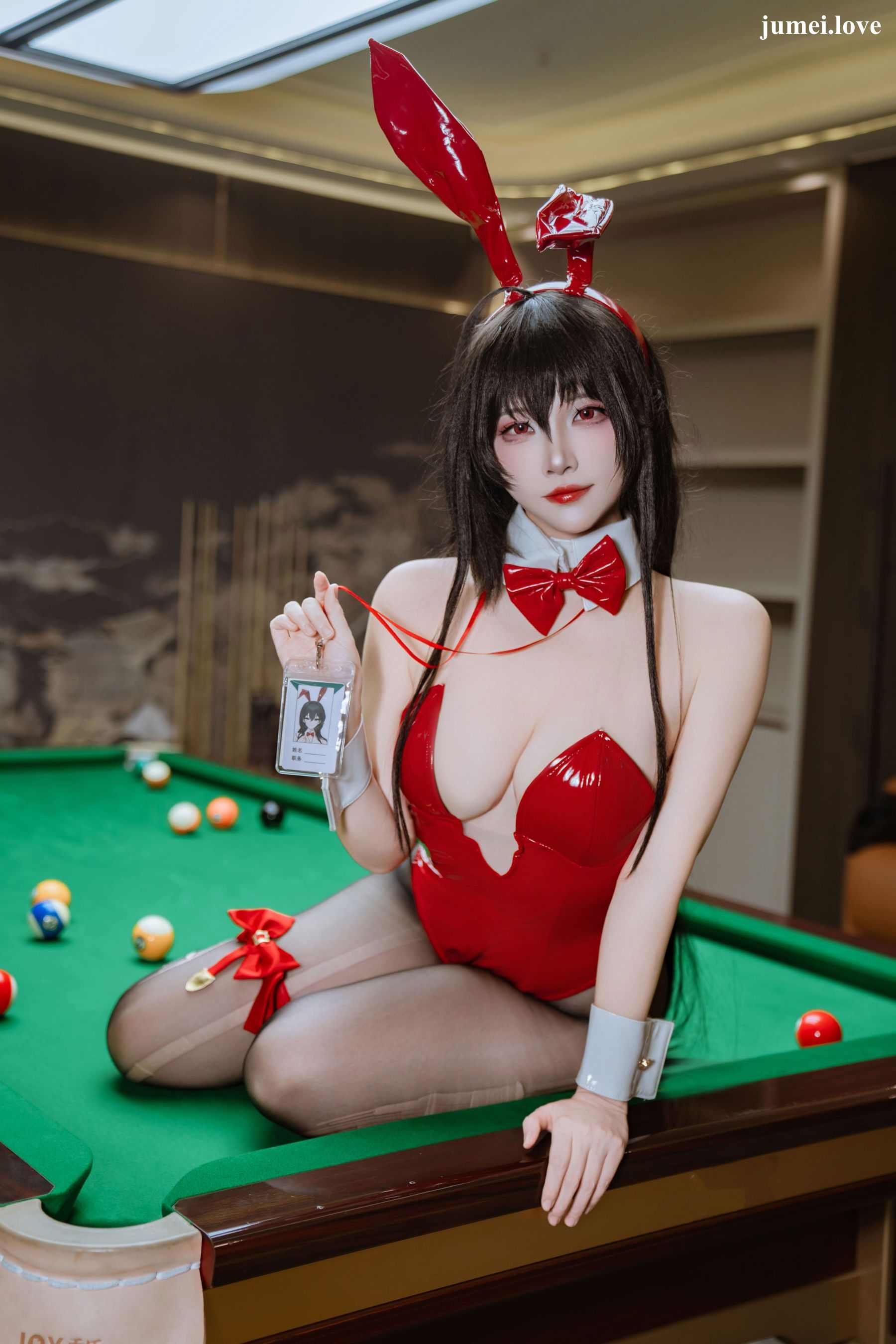 人气Coser二佐Nisa - 碧蓝航线 大凤 桌球兔女郎 第29张