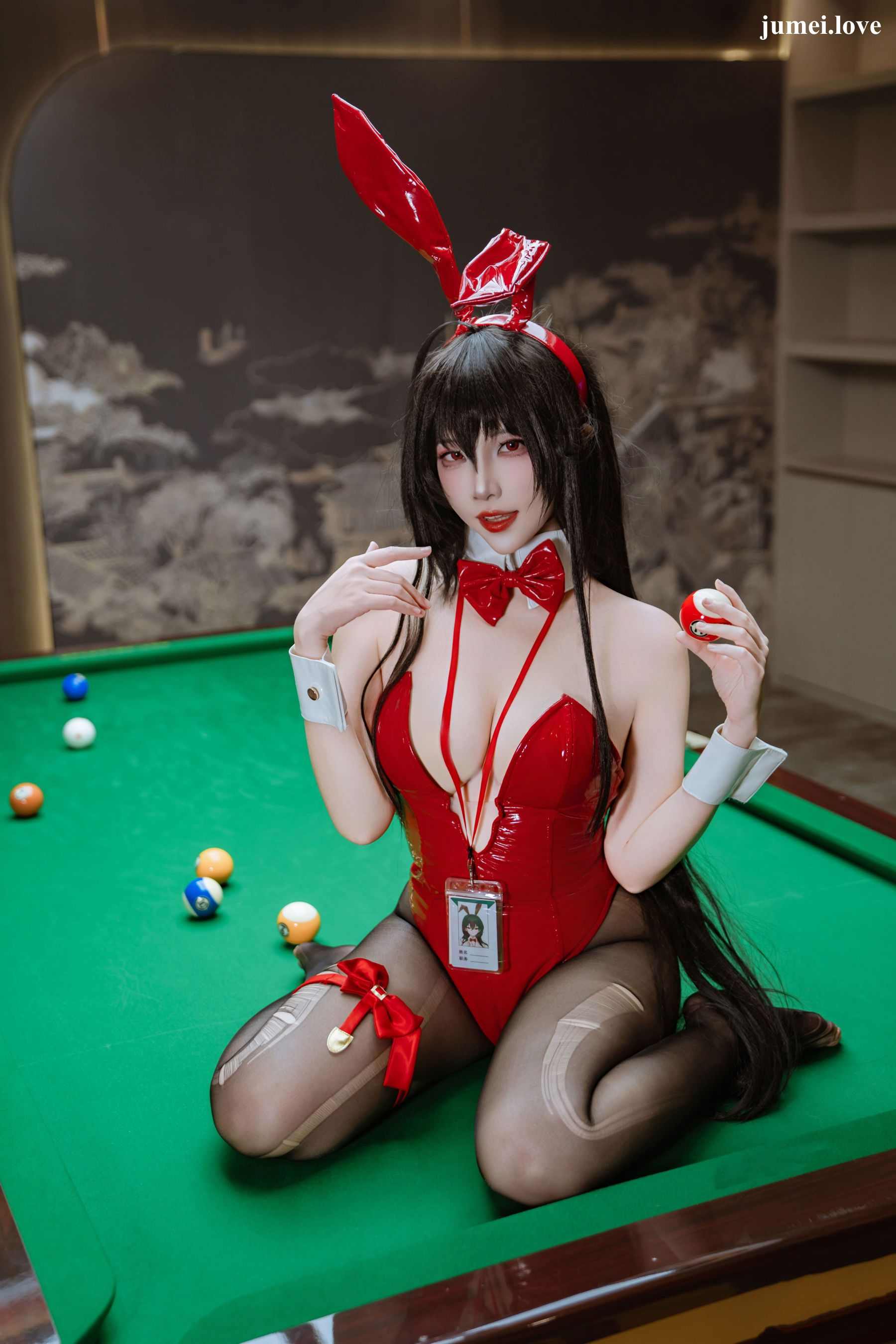 人气Coser二佐Nisa - 碧蓝航线 大凤 桌球兔女郎 第30张