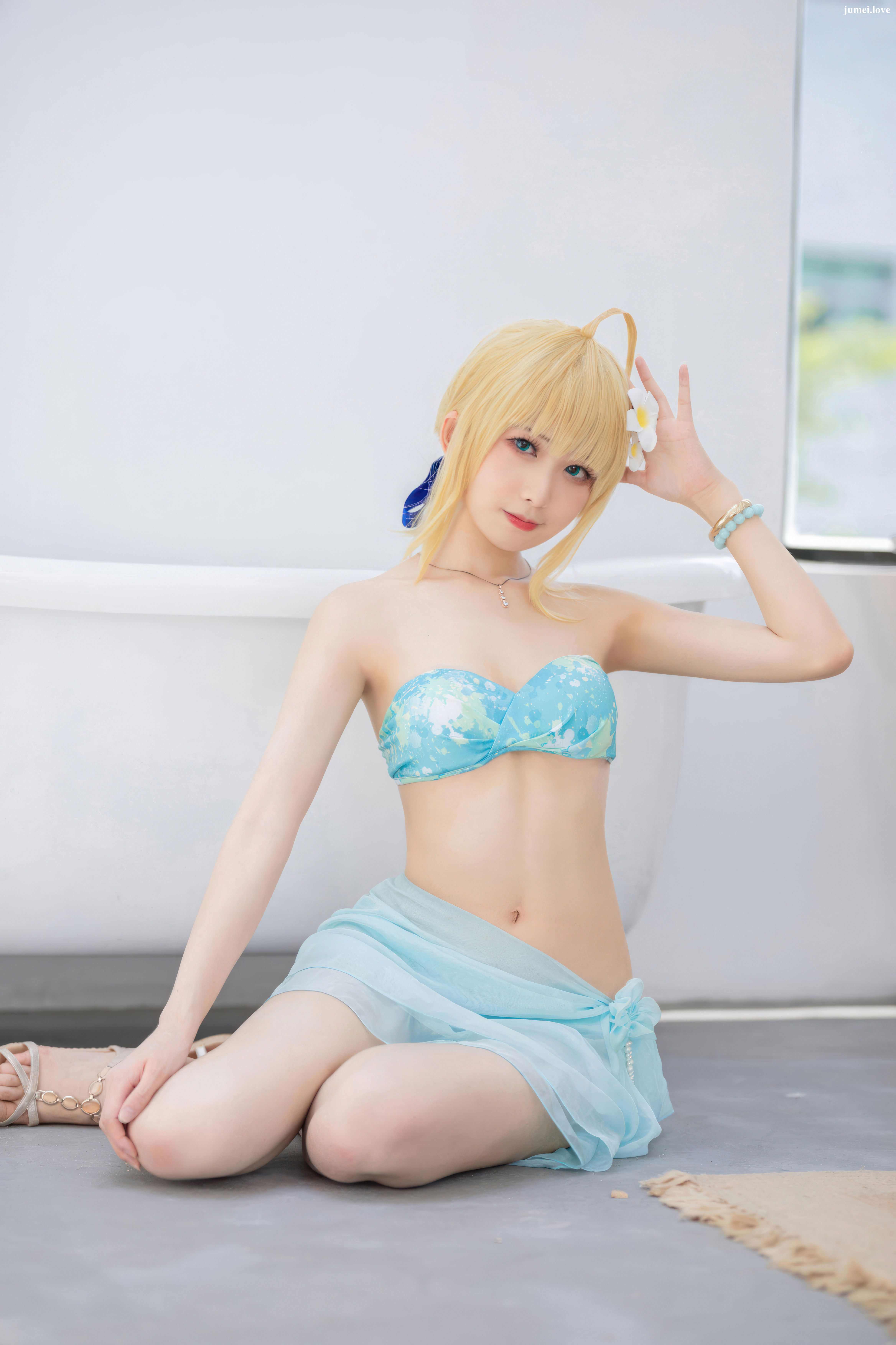 动漫博主封疆疆v - FGO Saber 泳装 第10张