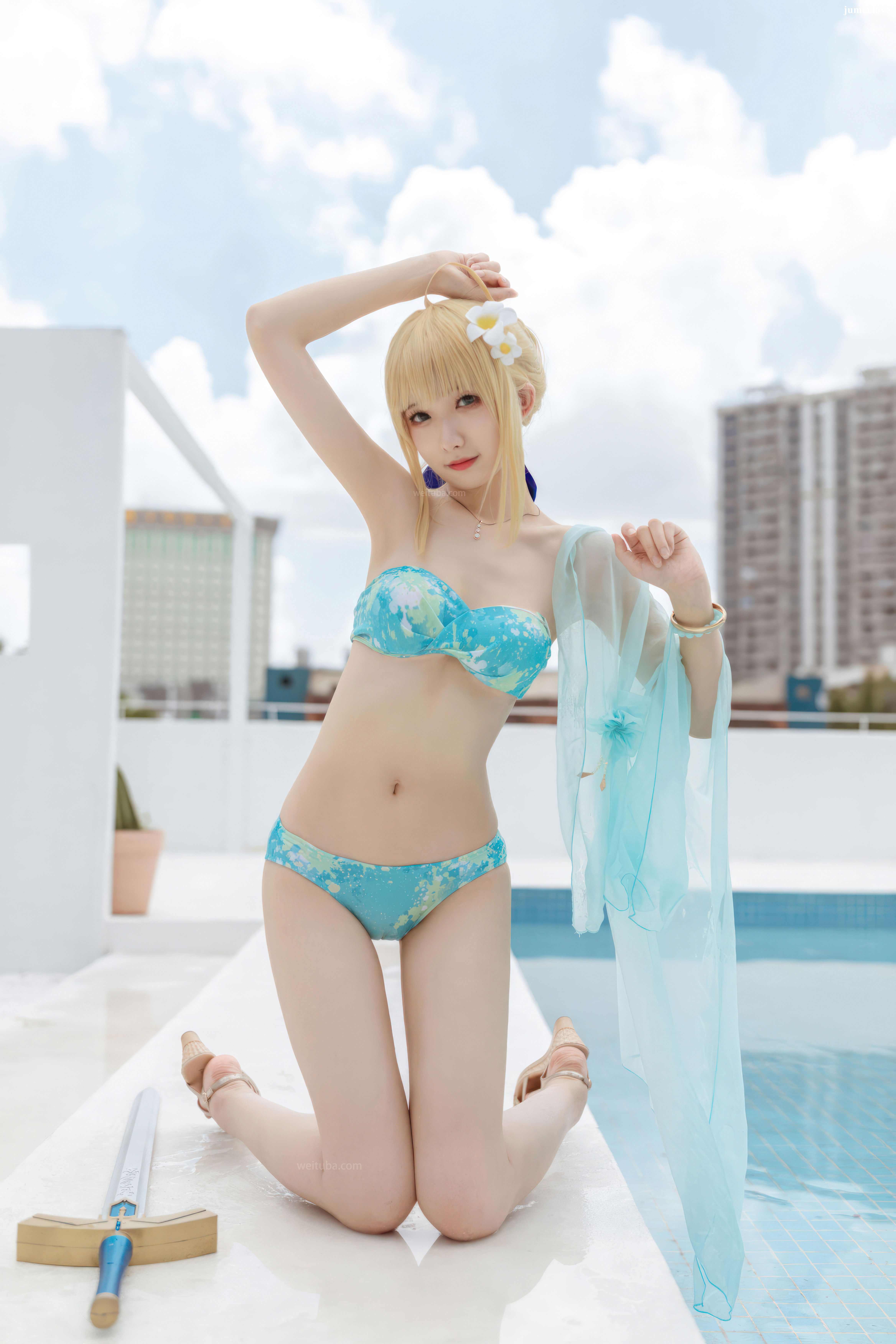 动漫博主封疆疆v - FGO Saber 泳装 第28张