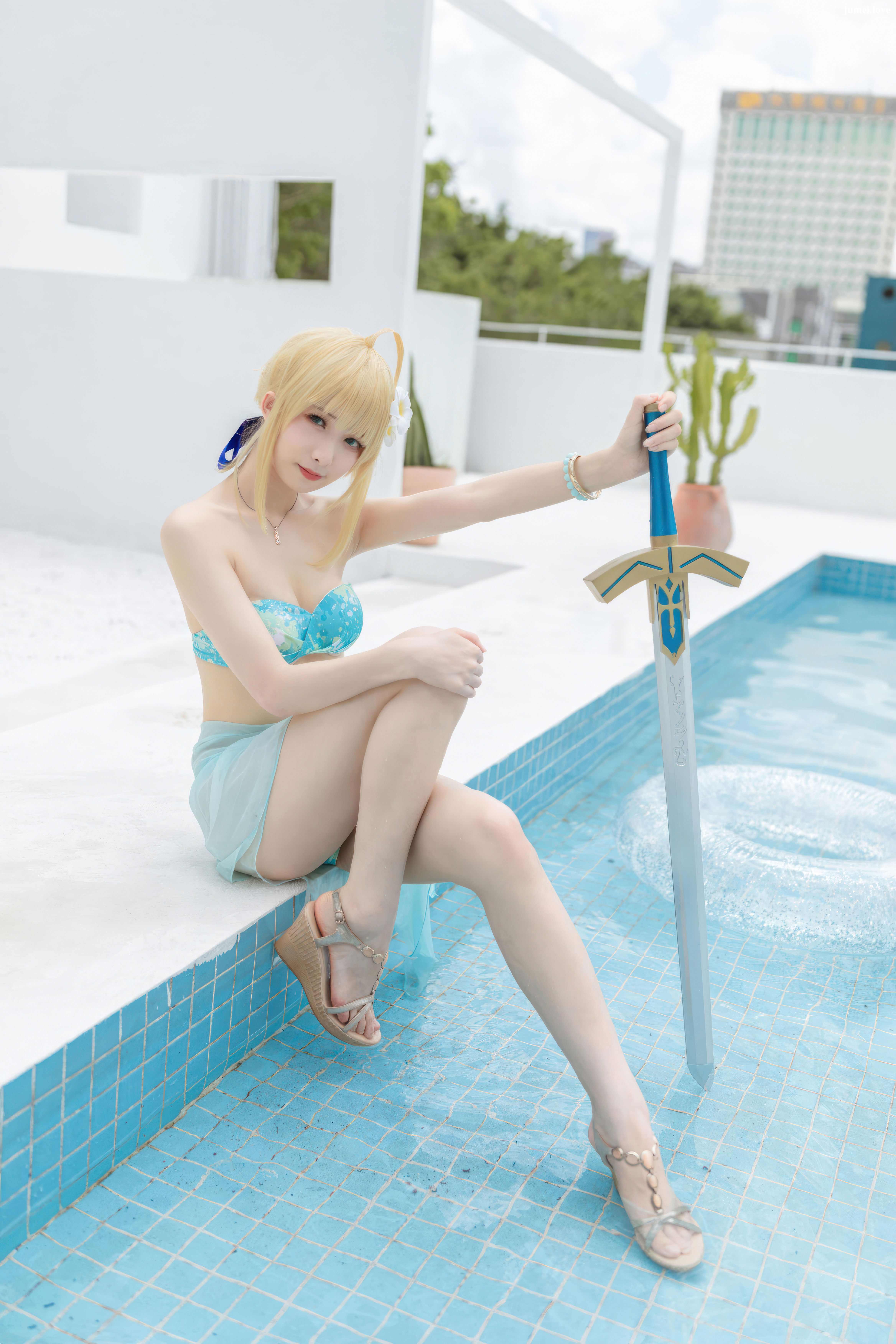 动漫博主封疆疆v - FGO Saber 泳装 第44张