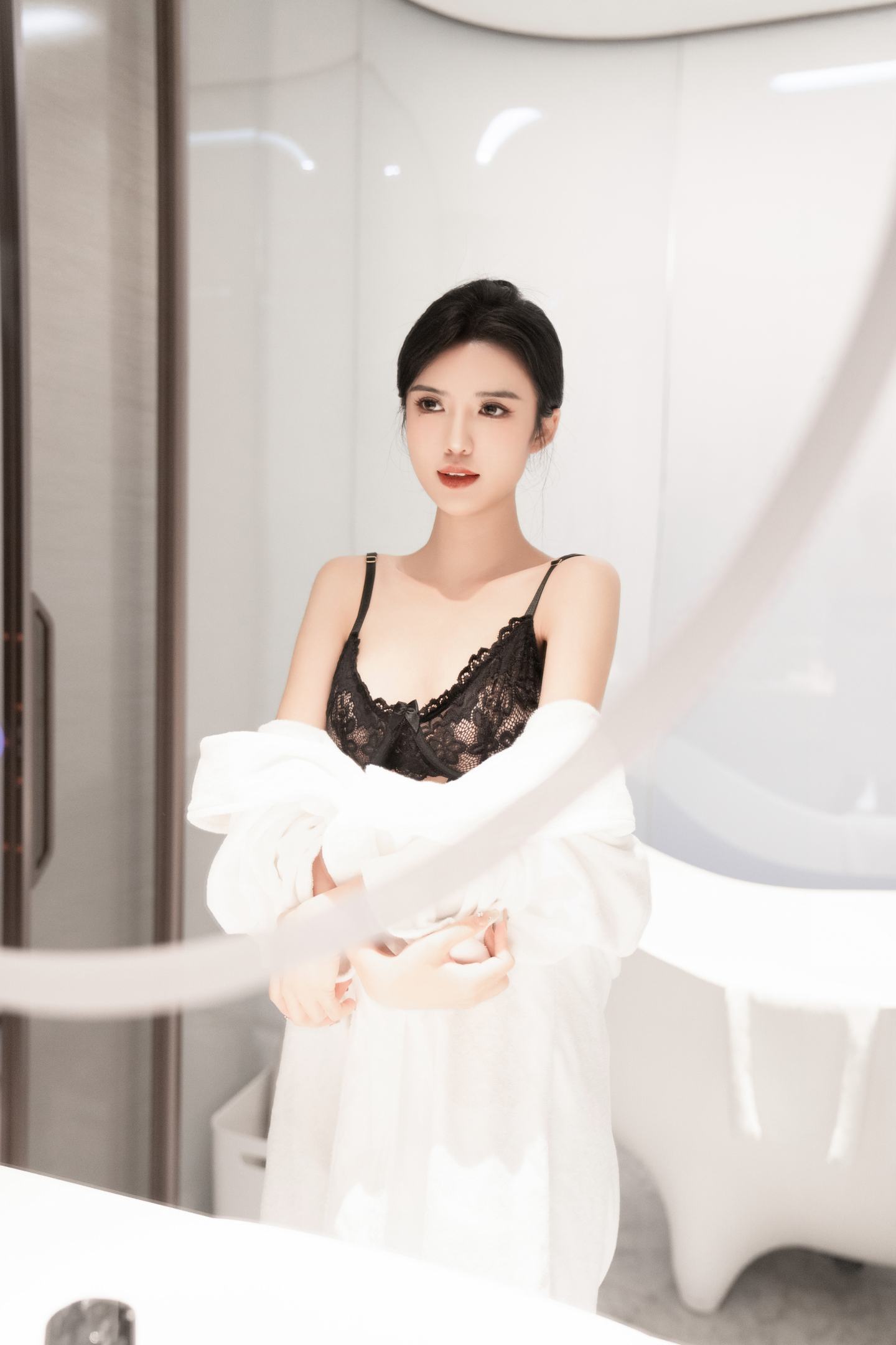 浅浅Danny NO.001 内购无水印 性感黑白蕾丝