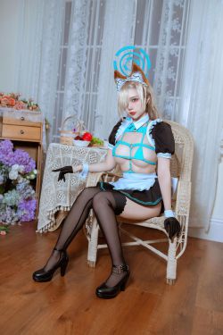 人气Coser 二佐Nisa - 蔚蓝档案 一之 濑明日奈 猫耳女仆