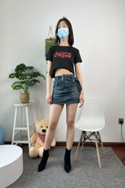 三禾摄影 No.075 牛仔裙 肉丝 短靴